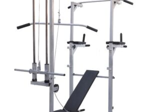 GYMCREW ABS Tower Main Frame 2X2 Inch with Multiprose 20 in 1 Bench (Powder Coated paint Silver)